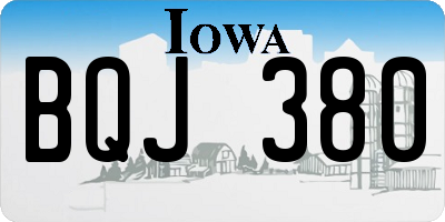 IA license plate BQJ380