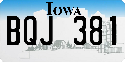 IA license plate BQJ381