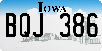 IA license plate BQJ386
