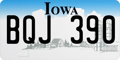 IA license plate BQJ390