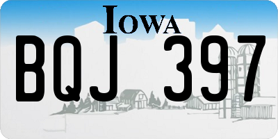 IA license plate BQJ397
