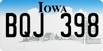 IA license plate BQJ398