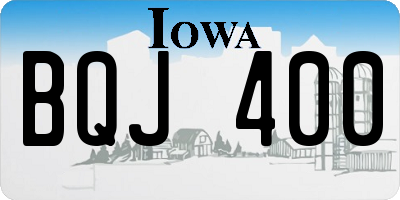 IA license plate BQJ400