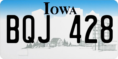 IA license plate BQJ428