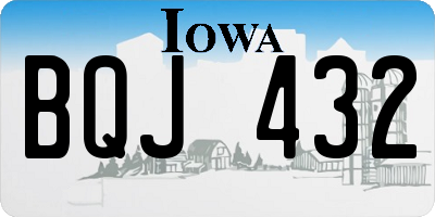 IA license plate BQJ432