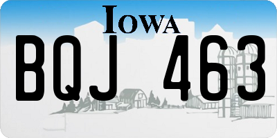 IA license plate BQJ463