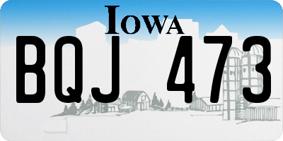 IA license plate BQJ473