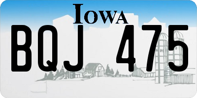 IA license plate BQJ475