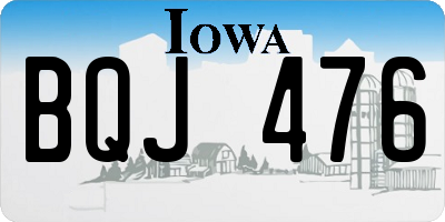IA license plate BQJ476