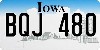 IA license plate BQJ480