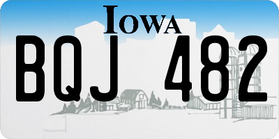 IA license plate BQJ482