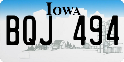 IA license plate BQJ494