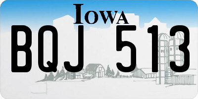 IA license plate BQJ513