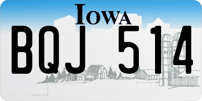IA license plate BQJ514