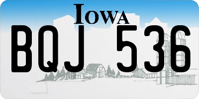 IA license plate BQJ536