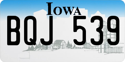 IA license plate BQJ539