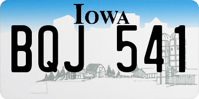 IA license plate BQJ541