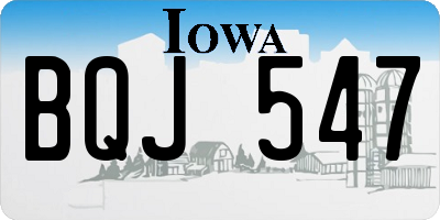 IA license plate BQJ547