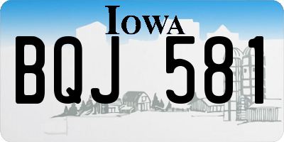 IA license plate BQJ581