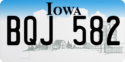 IA license plate BQJ582