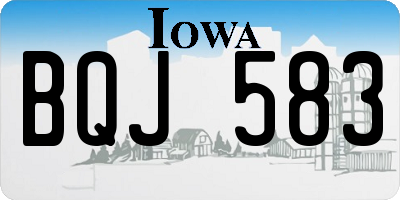 IA license plate BQJ583