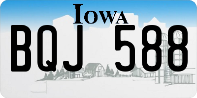 IA license plate BQJ588