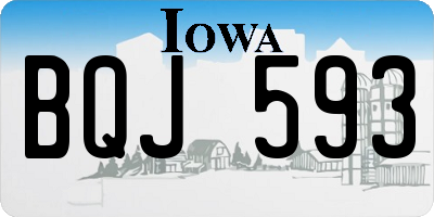 IA license plate BQJ593