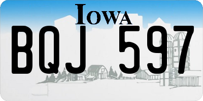 IA license plate BQJ597