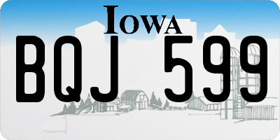 IA license plate BQJ599