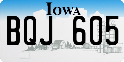 IA license plate BQJ605