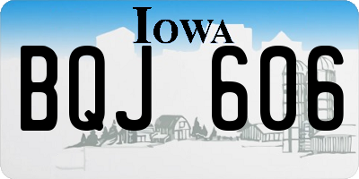 IA license plate BQJ606