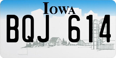 IA license plate BQJ614
