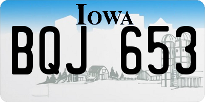 IA license plate BQJ653