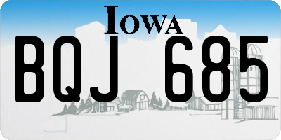 IA license plate BQJ685