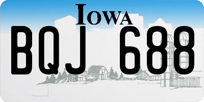 IA license plate BQJ688