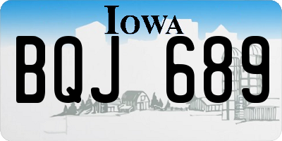 IA license plate BQJ689
