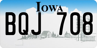 IA license plate BQJ708