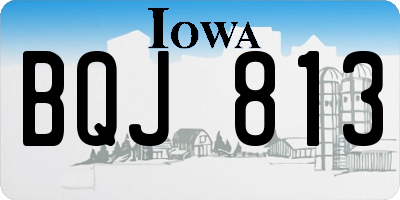 IA license plate BQJ813