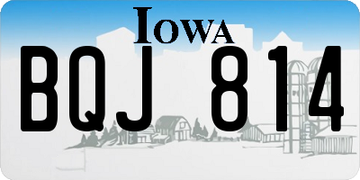 IA license plate BQJ814