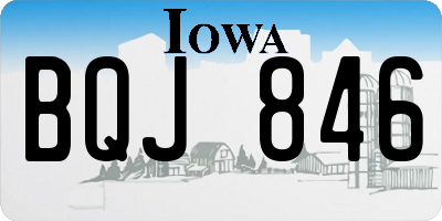 IA license plate BQJ846