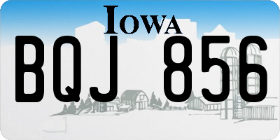 IA license plate BQJ856