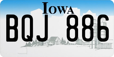 IA license plate BQJ886