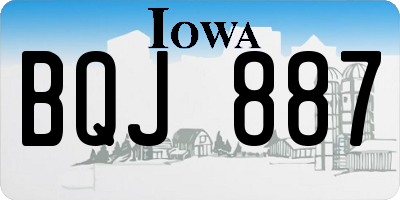 IA license plate BQJ887