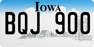 IA license plate BQJ900