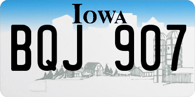 IA license plate BQJ907