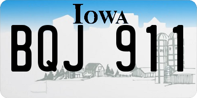 IA license plate BQJ911