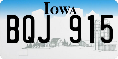 IA license plate BQJ915
