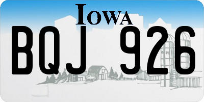 IA license plate BQJ926
