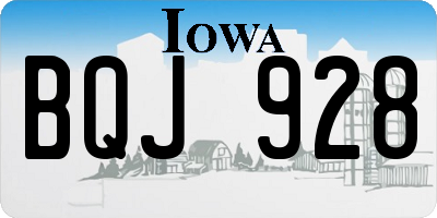 IA license plate BQJ928