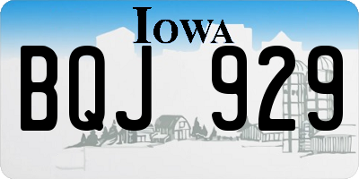 IA license plate BQJ929